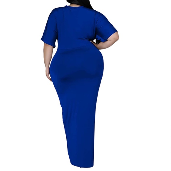 Women’s Slit Maxi Dress - Picture 4 of 5